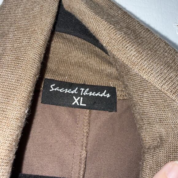 Sacred Threads Women’s Cowl Neck Shift Dress Floral Embroidery Boho Hippie XL - Picture 4 of 5